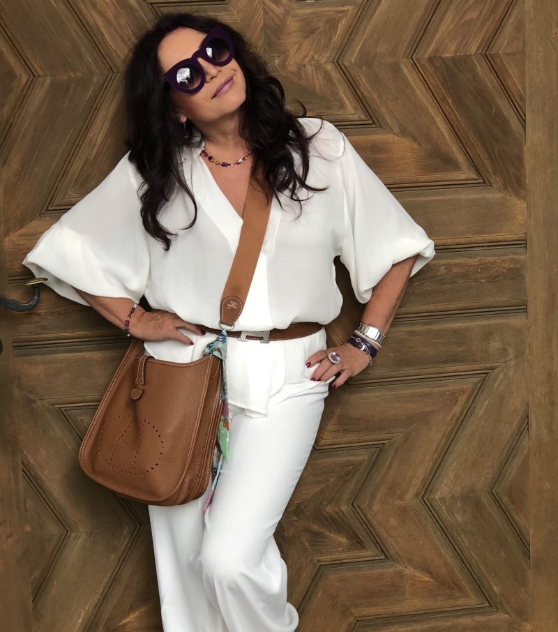 Hermès bag, brown and white look, Zara Suit and Top, summerlook, voguestyle, bestage style, style at any age, Fashionblog Augsburg, Coeur de Lion Jewelry, Bekleidung, Damenmode, streetchic